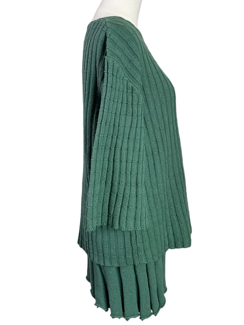 Free People Kenzie Sweater Skirt Set in Frosty Spruce Green NWT Size Small - Picture 7 of 12